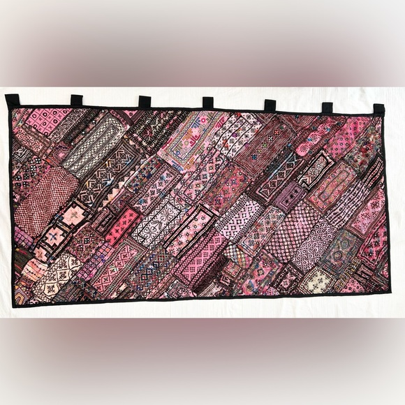 Patchworks Embroidered Wall Hanging by Tribal Monsoon Exports - Picture 3 of 12